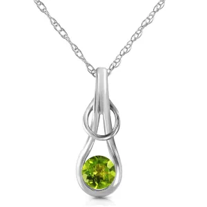 0.65 Carat 14K Solid White Gold Inevitable Journey Peridot Necklace