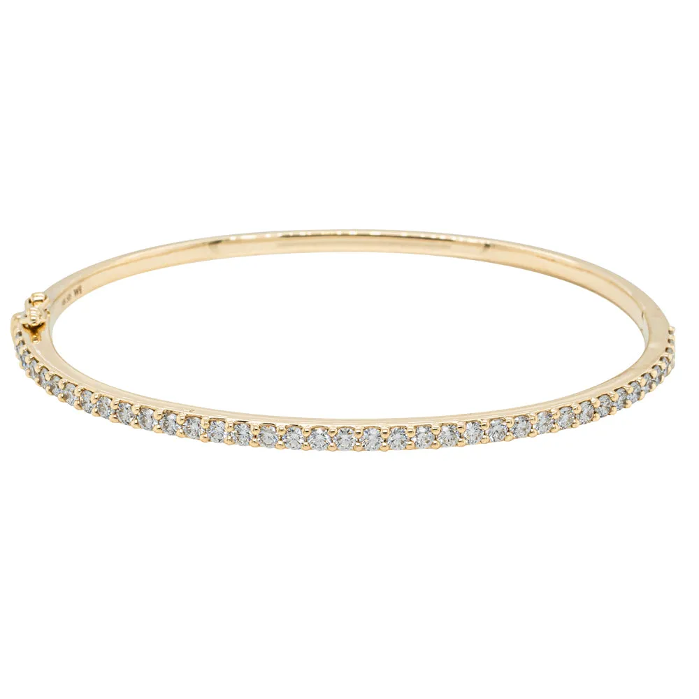 14ct Yellow Gold 1.52ct Diamond Luna Bangle