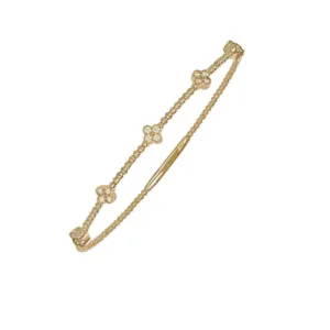 14k Flex Clover Bangle