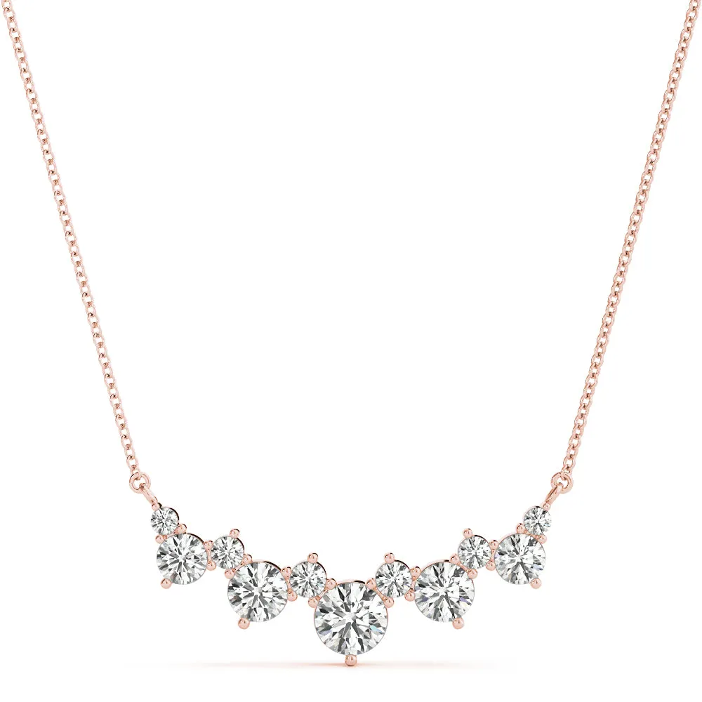 14K Graduating Diamond Necklace / Pendant