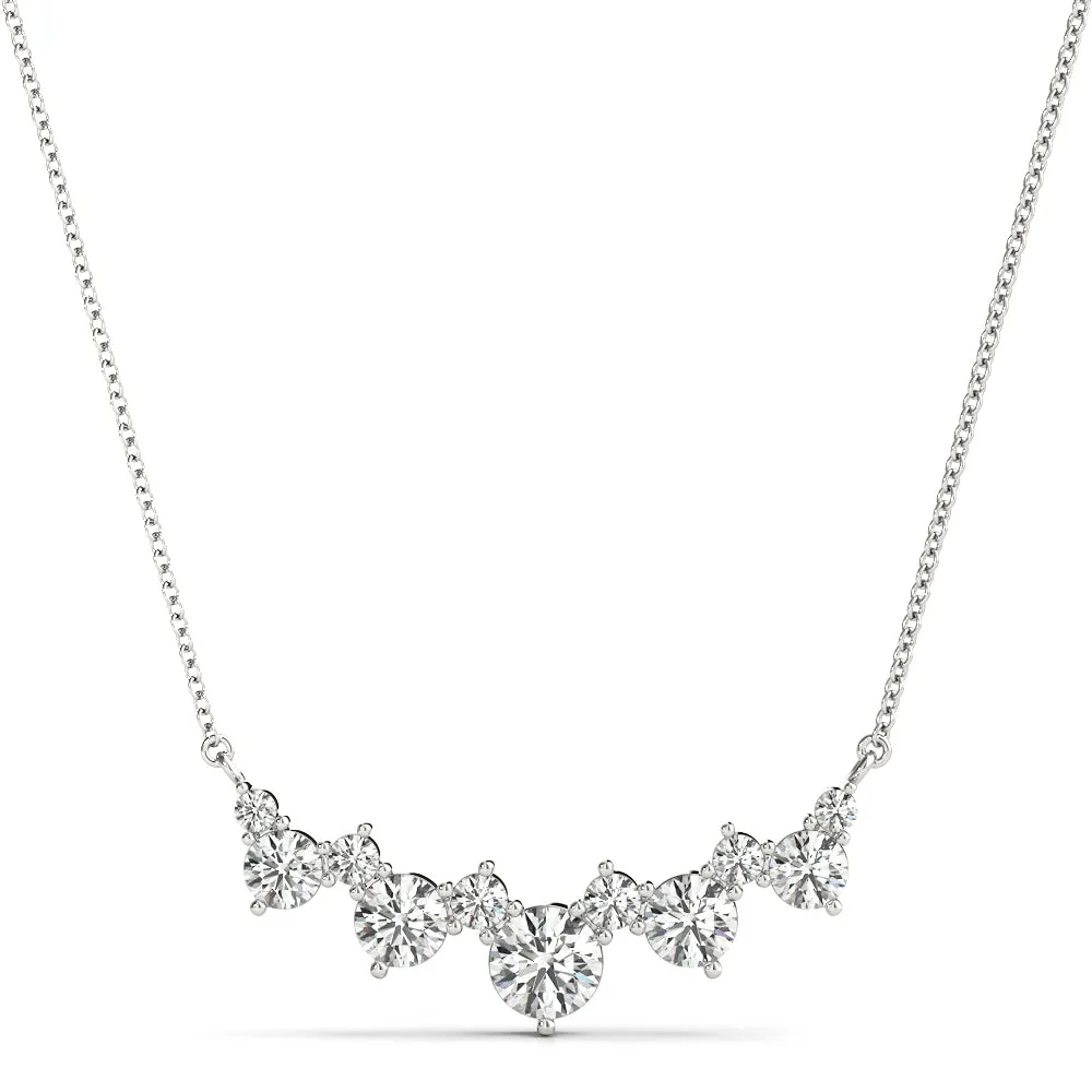 14K Graduating Diamond Necklace / Pendant