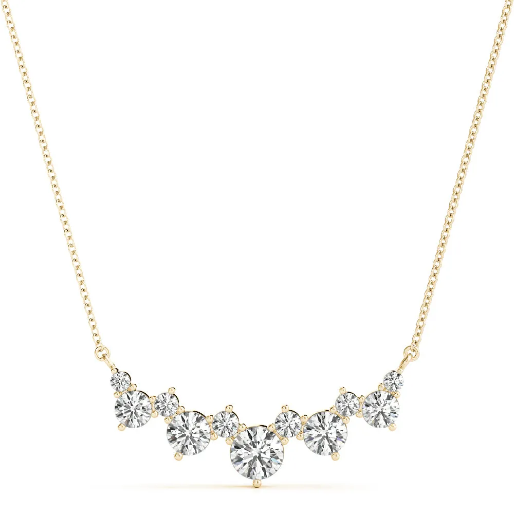 14K Graduating Diamond Necklace / Pendant