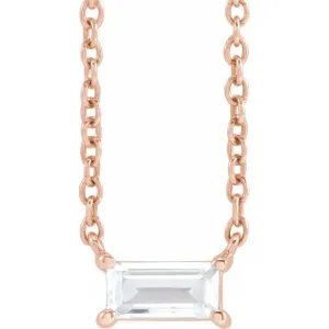 14K Rose Gold 1/3 CT Lab-Grown Diamond 16-18" Necklace