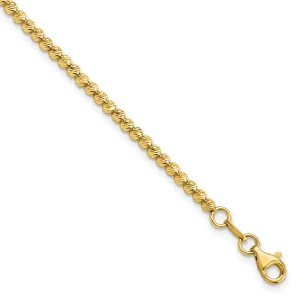 14k Yellow Gold D.C Beaded Bracelet