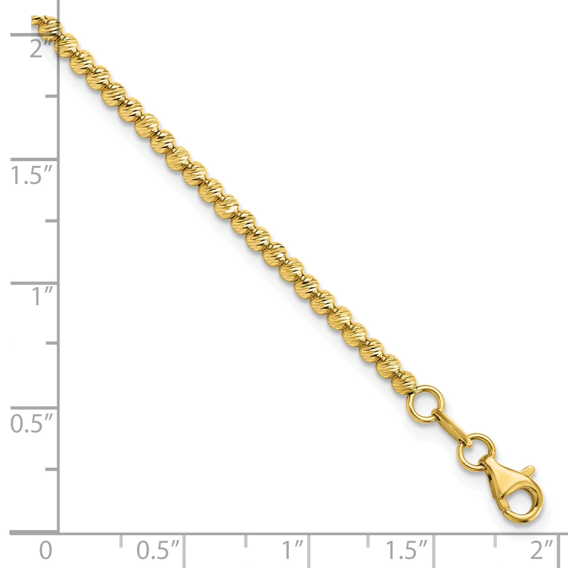 14k Yellow Gold D.C Beaded Bracelet