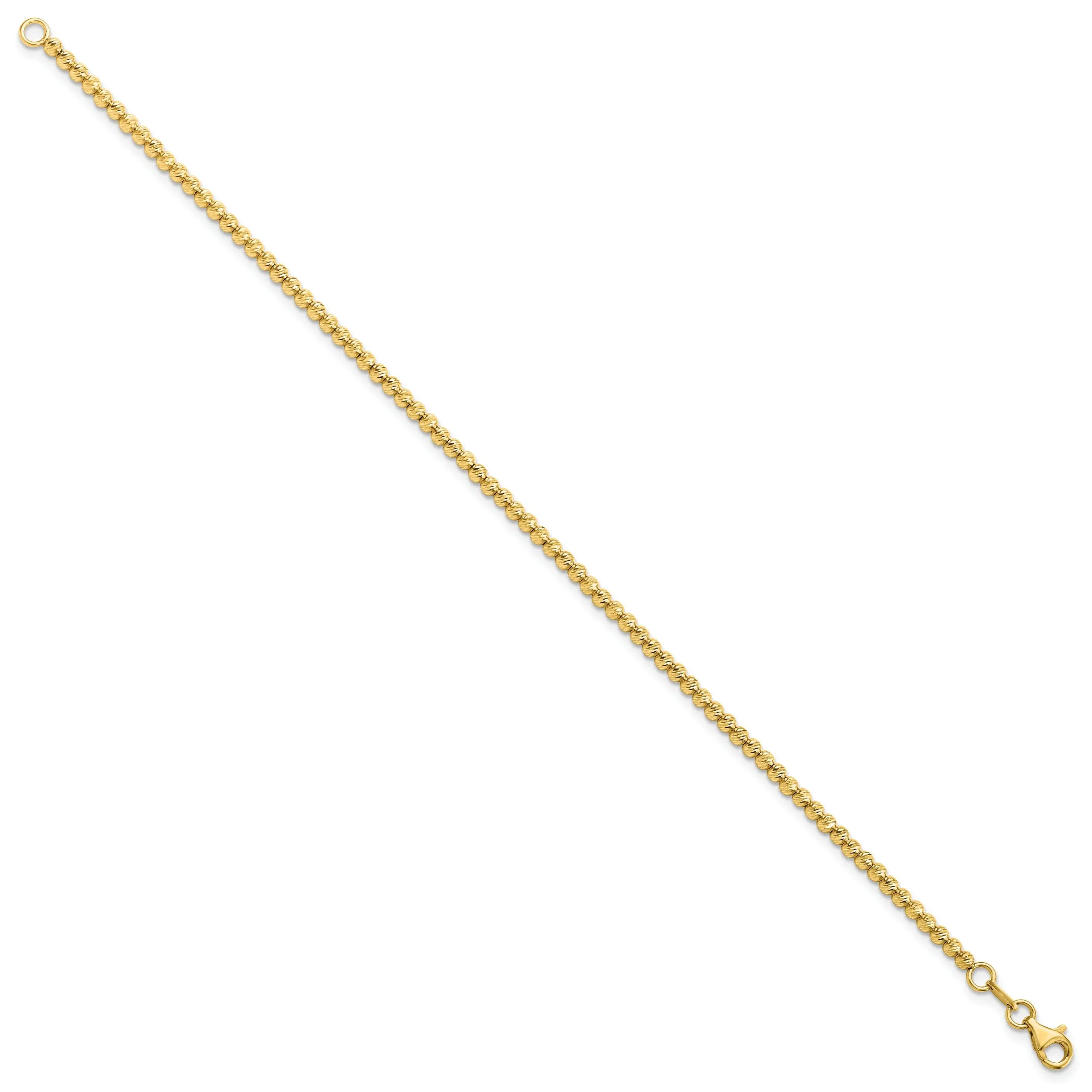 14k Yellow Gold D.C Beaded Bracelet