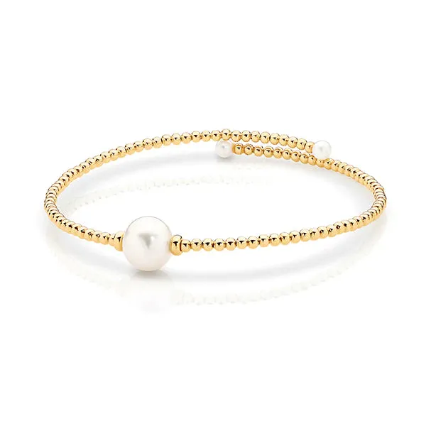 14K Yellow Gold Olivia Pearl Bangle