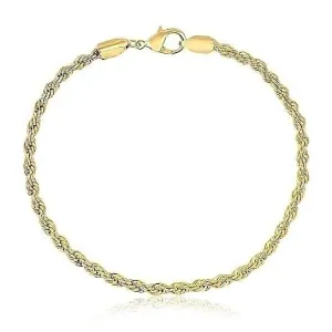 18K Gold Filled TWIST ROPE ANKLET 10