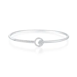 18K White Gold Diamond Bangle