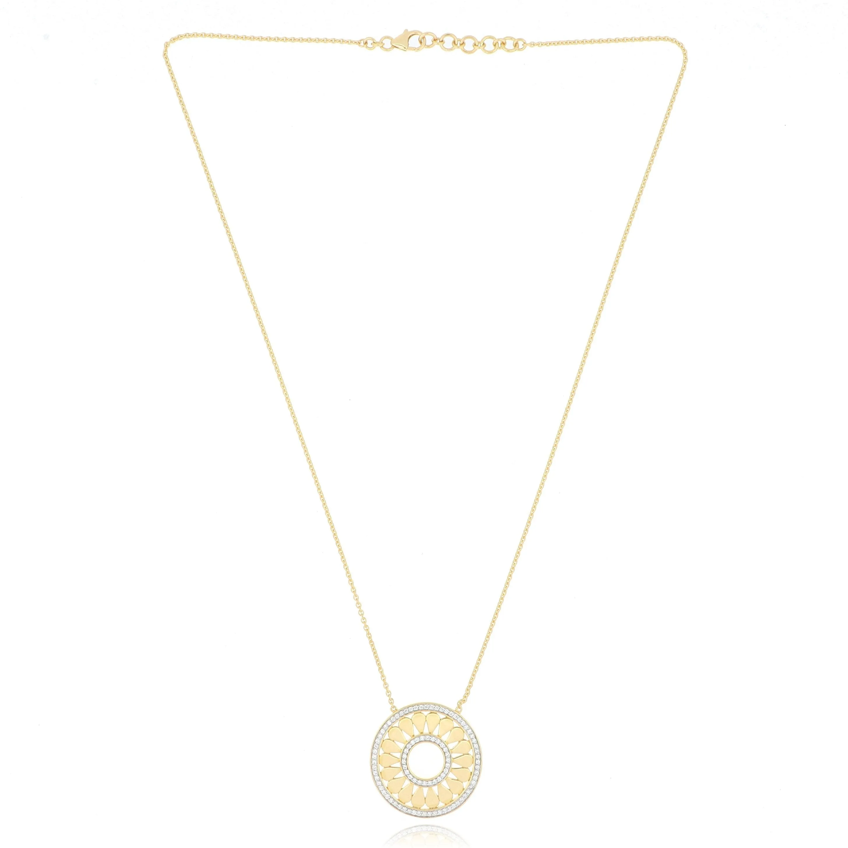 18k Yellow Gold Diamond Fashion Necklace