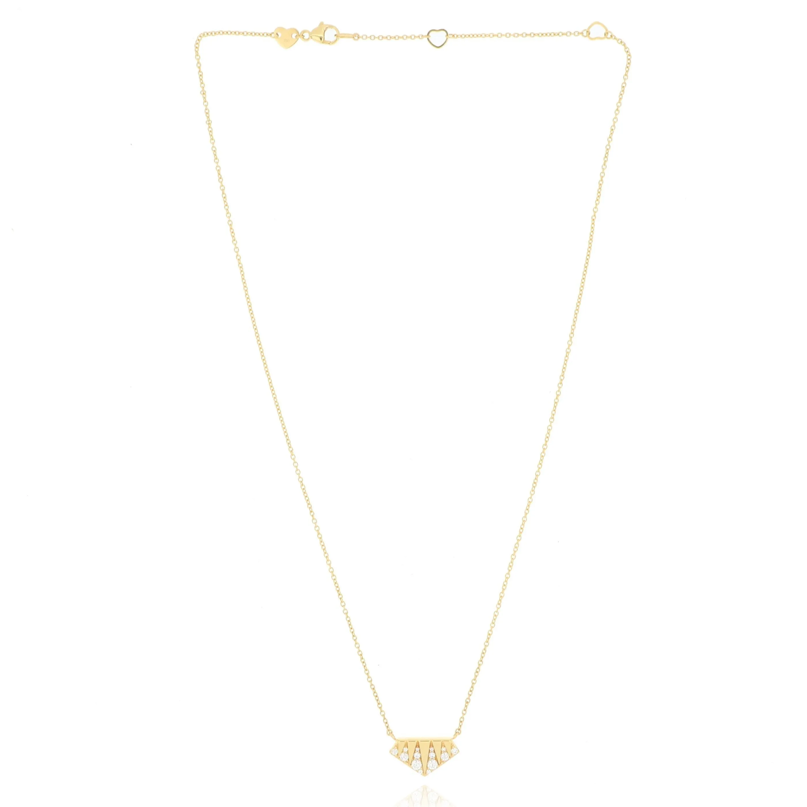 18k Yellow Gold Diamond Triplicity Necklace