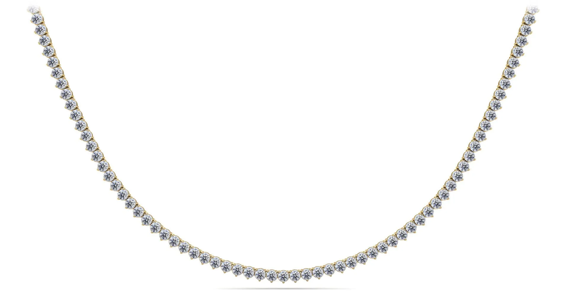 3 Prong Riviera Lab-Grown Diamond Necklace with 28.05 ct.(finished) 4.4mm