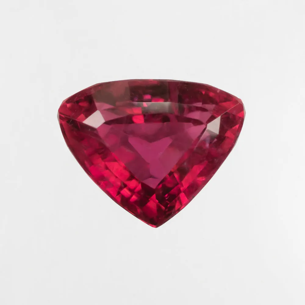 3.05ct RUBELLITE GARNET LOOSE TRILLION SHIELD SHAPE CUT NATURAL RED GEMSTONE 3ct