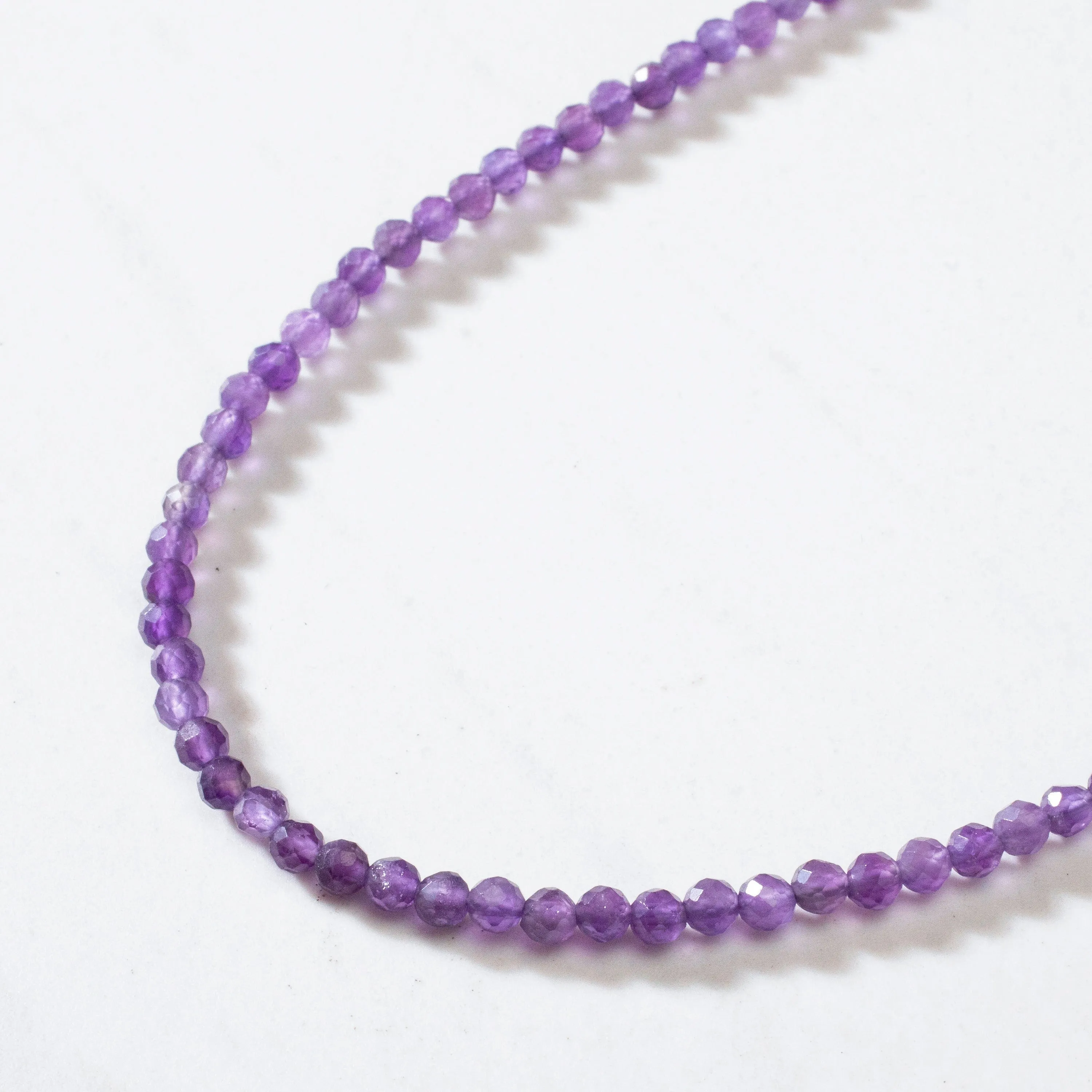 3mm Amethyst Faceted 31" Necklace / Multi Wrap Bracelet