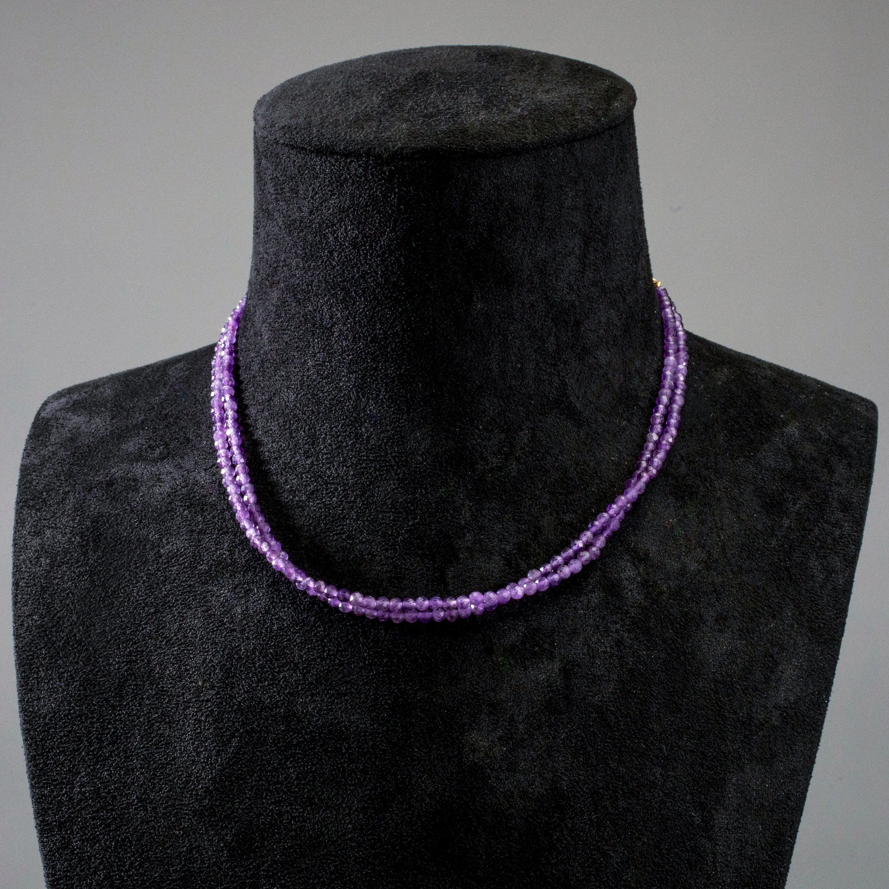 3mm Amethyst Faceted 31" Necklace / Multi Wrap Bracelet