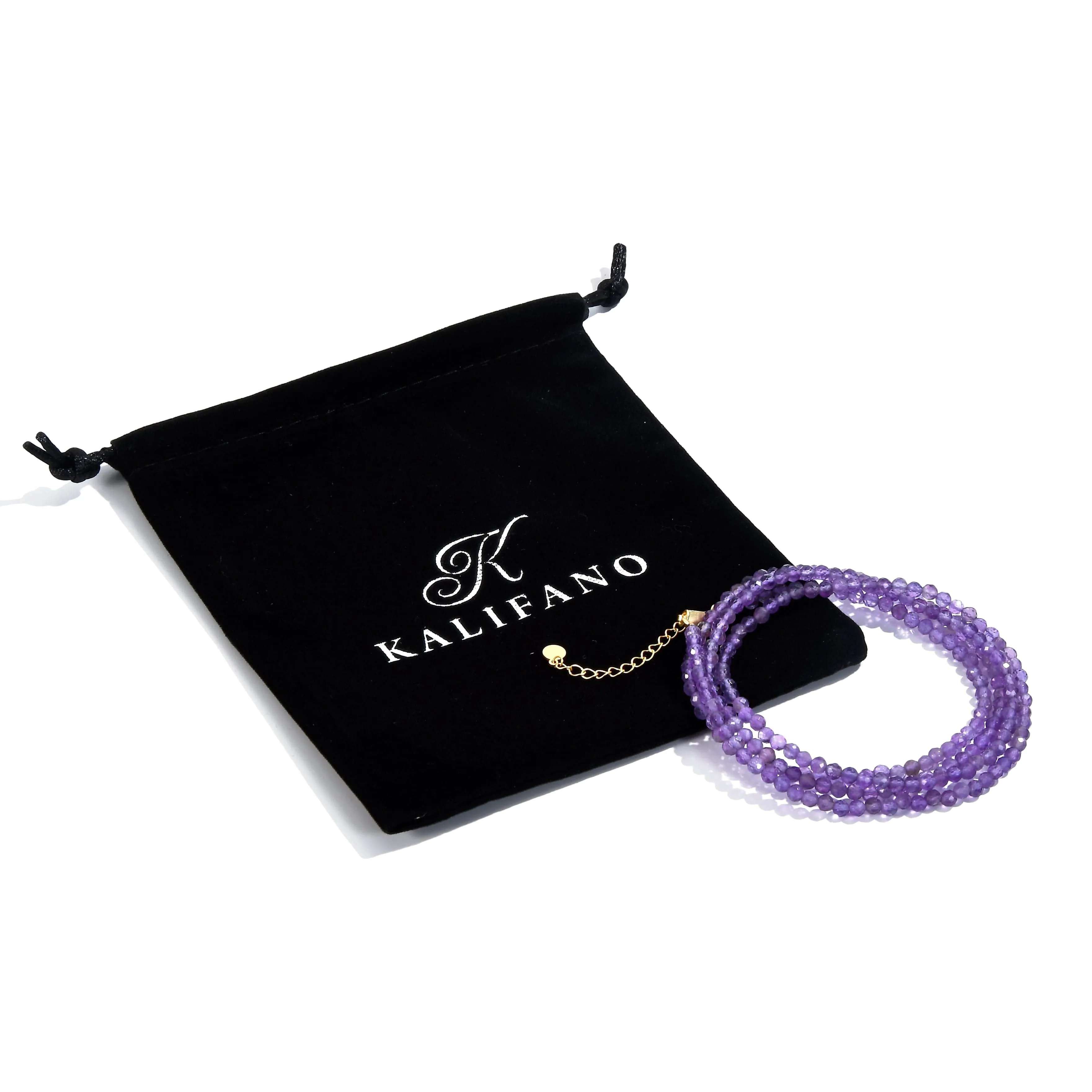 3mm Amethyst Faceted 31" Necklace / Multi Wrap Bracelet