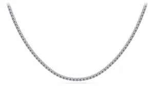 4 Prong Riviera Diamond Necklace with 6.60 ct.(finished) 2.2mm