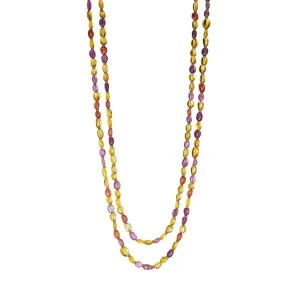 60 Inch Citrine Bead Necklace