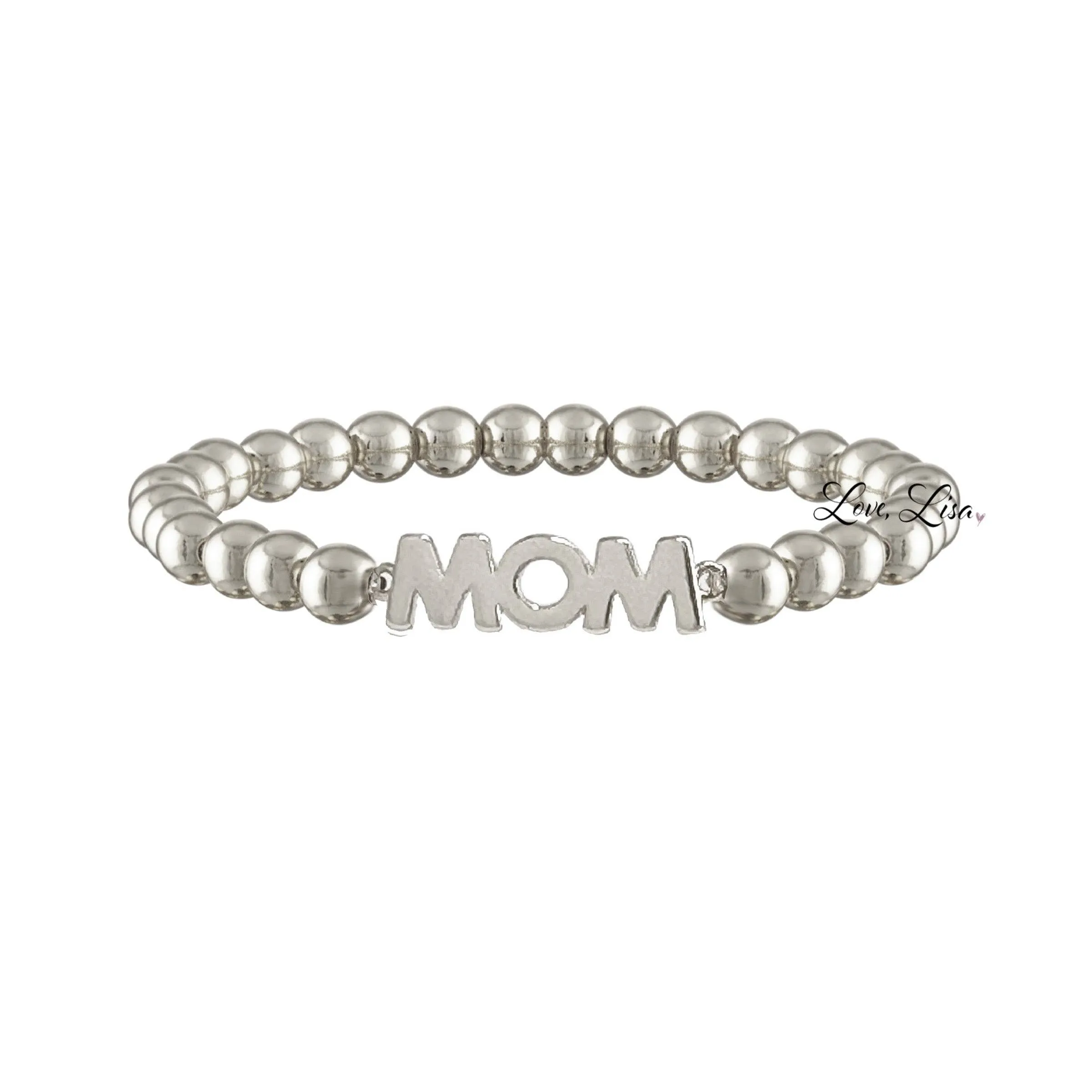 6mm Mom Beaded Bracelet