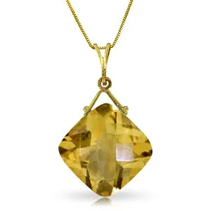 8.75 Carat 14K Solid Yellow Gold Never Distant Blue Topaz Necklace