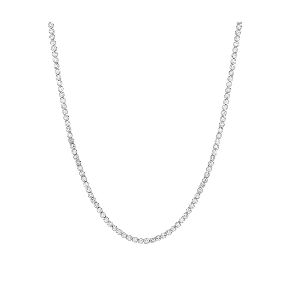 9ct White Gold 10.00ct Lab Grown Diamond Tennis Necklace