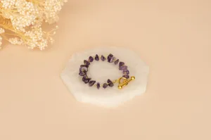 Amethyst Chipped Bracelet