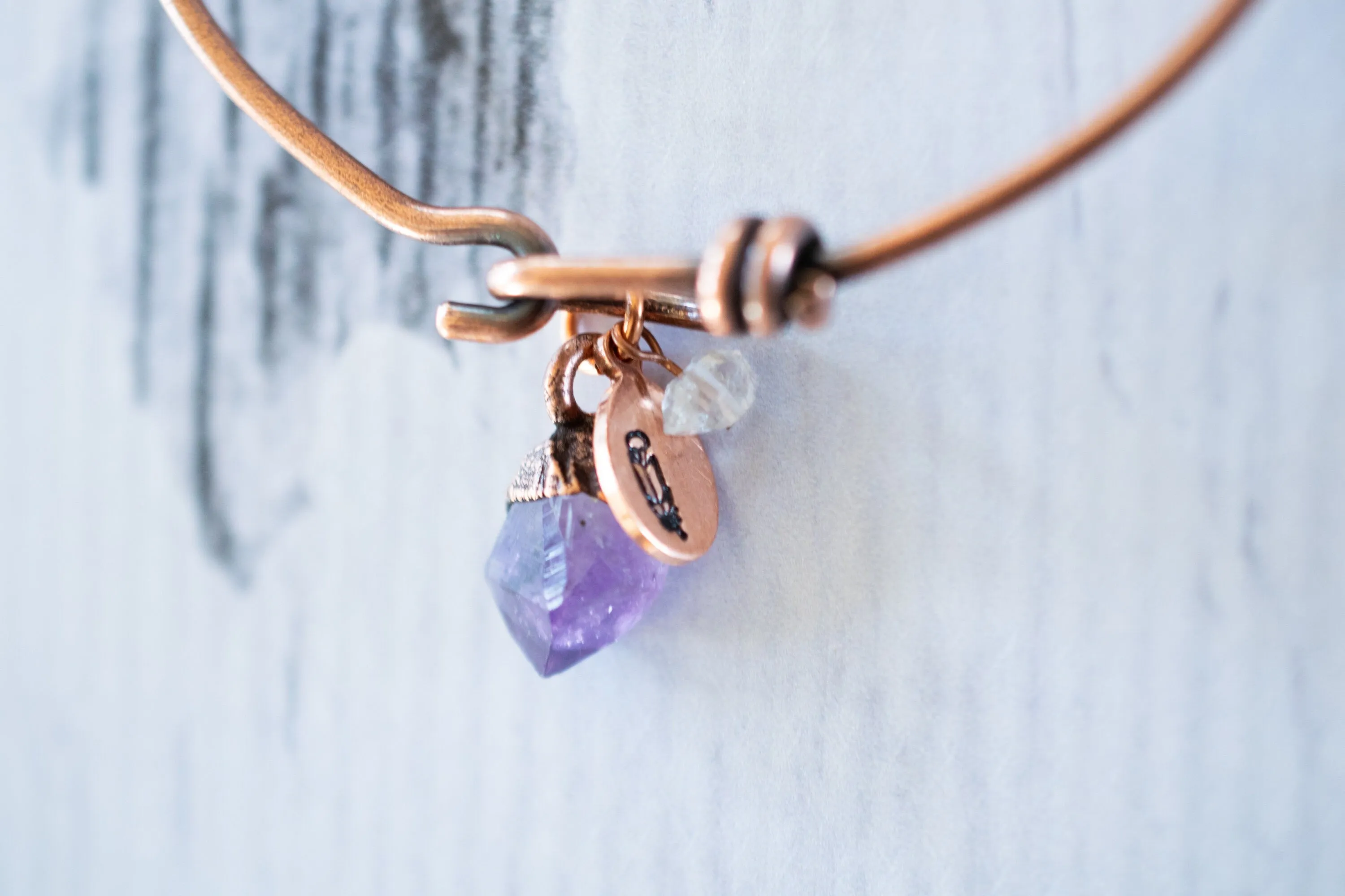 Amethyst crystal bracelet | Amethyst crystal bangle