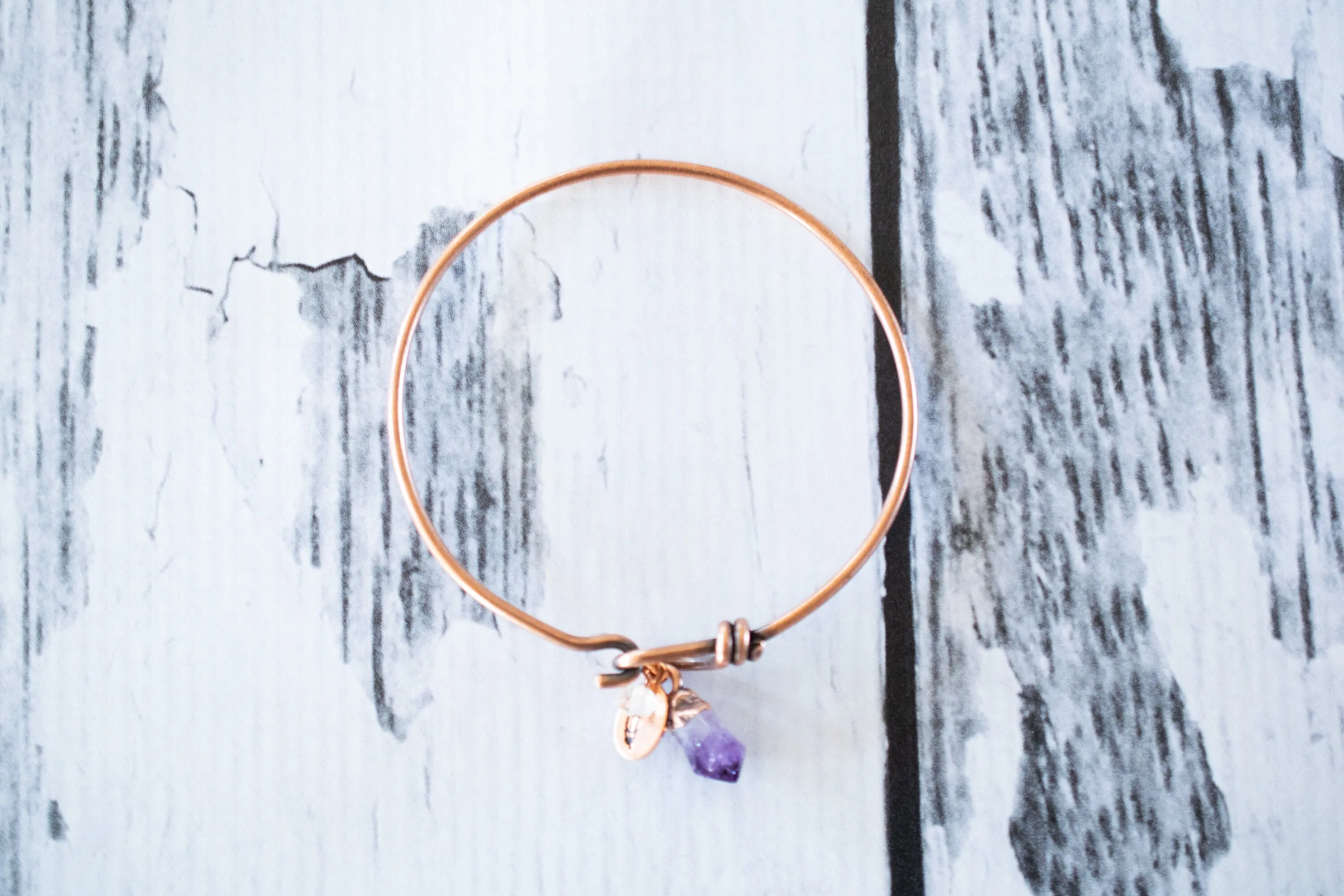 Amethyst crystal bracelet | Amethyst crystal bangle