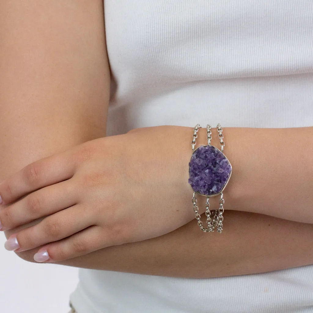 Amethyst Druzy Bracelet