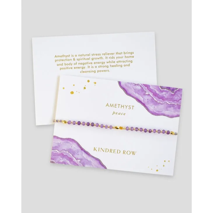 Amethyst Healing Gemstone Stacking Bracelet