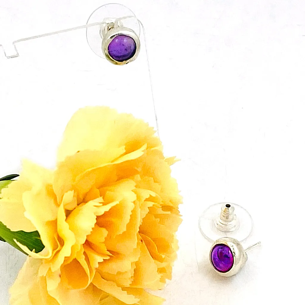 Amethyst Post earrings