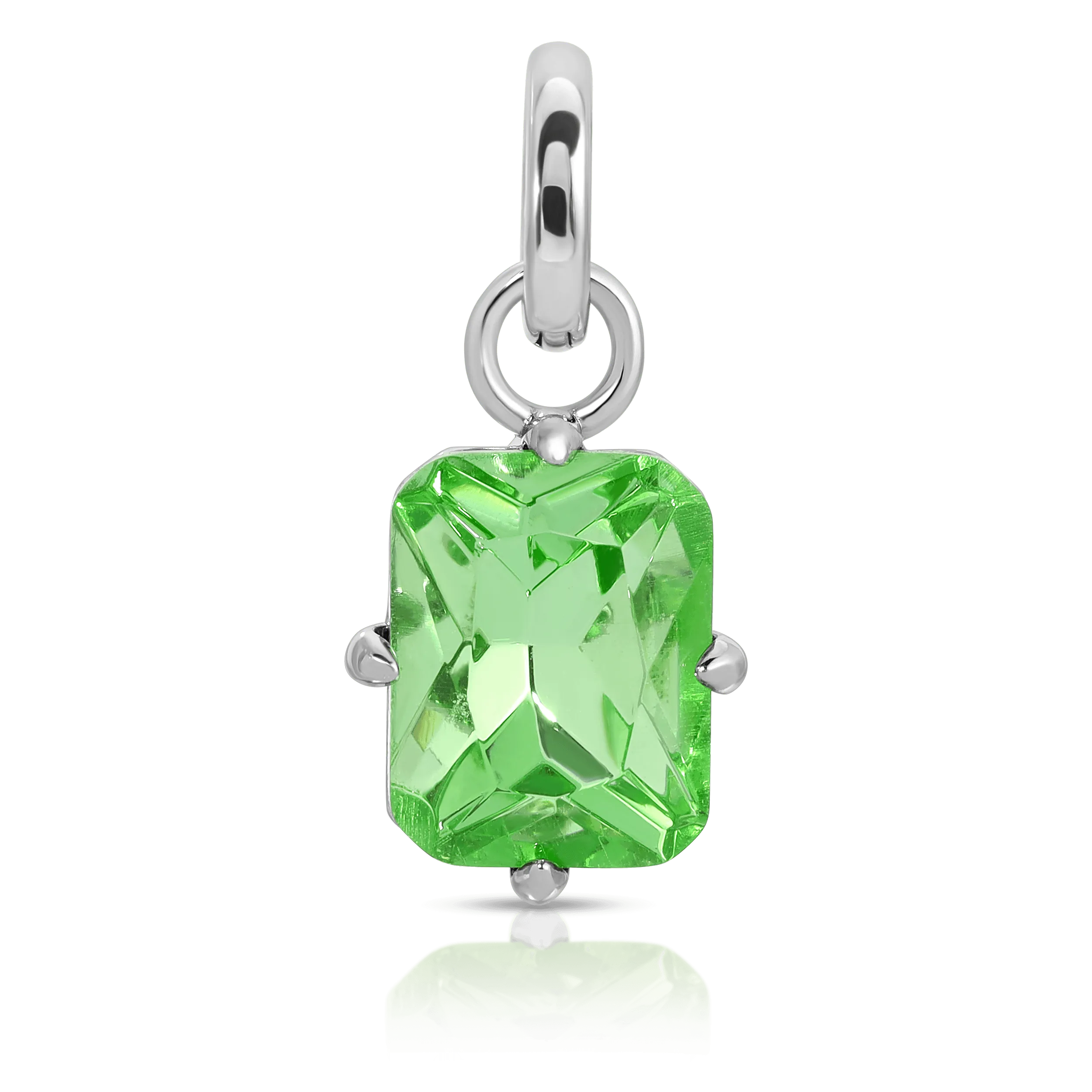 August Peridot Birthstone Charm - Emerald