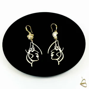 B For Balo Gold Plated Medusa Earrings