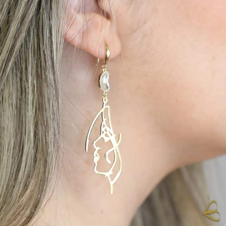 B For Balo Gold Plated Medusa Earrings