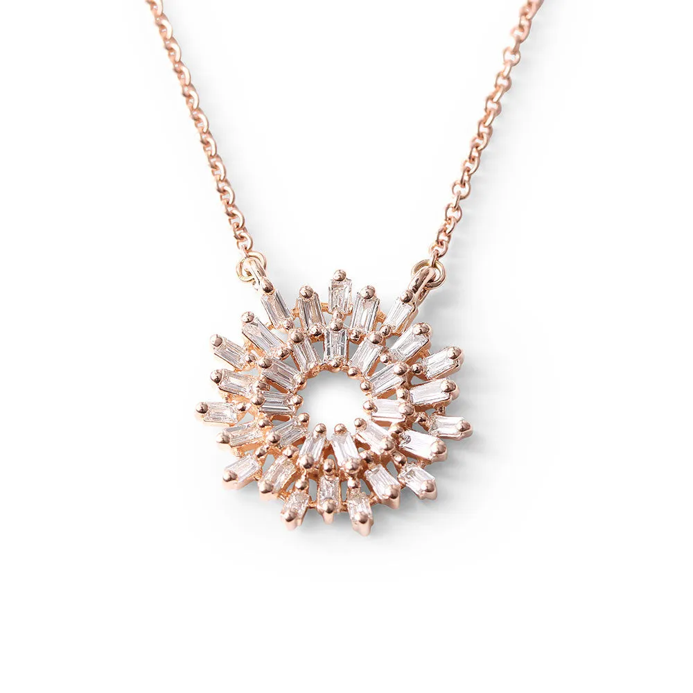 BAGUETTE DIAMOND BURST NECKLACE