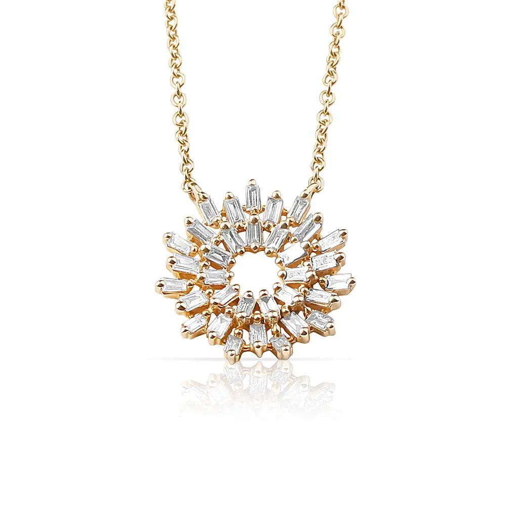 BAGUETTE DIAMOND BURST NECKLACE