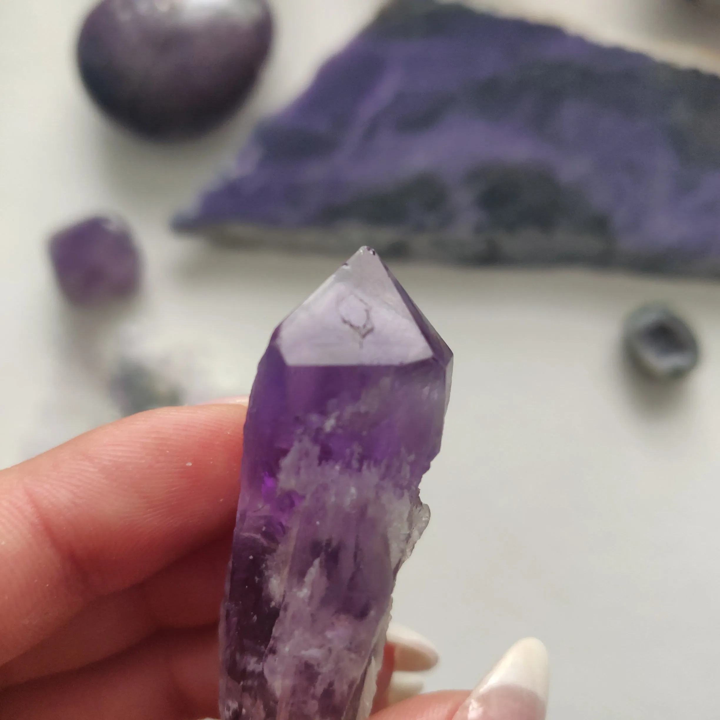 Bahia Amethyst Point, Amethyst Elestial Wand from Brazil (#11)