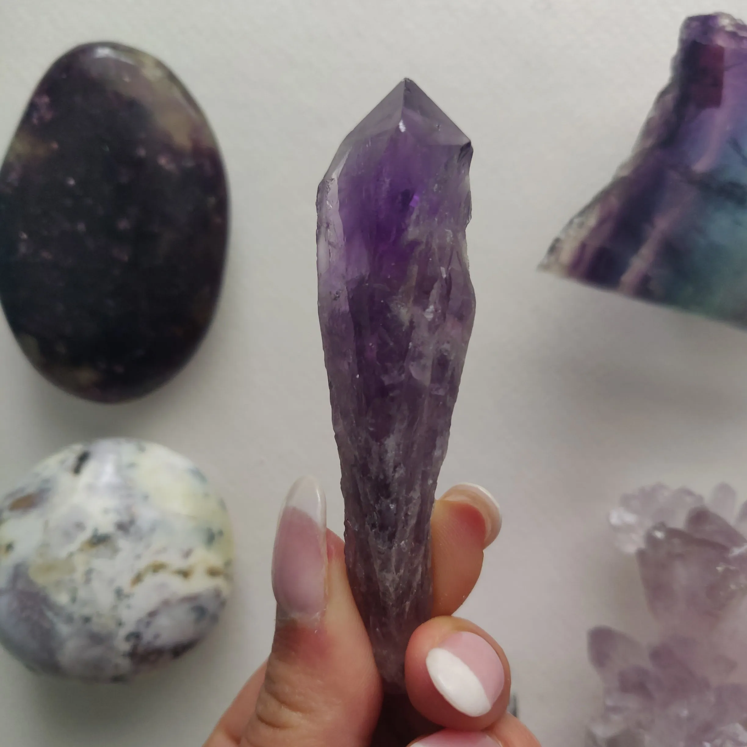 Bahia Amethyst Point, Amethyst Elestial Wand from Brazil (#11)