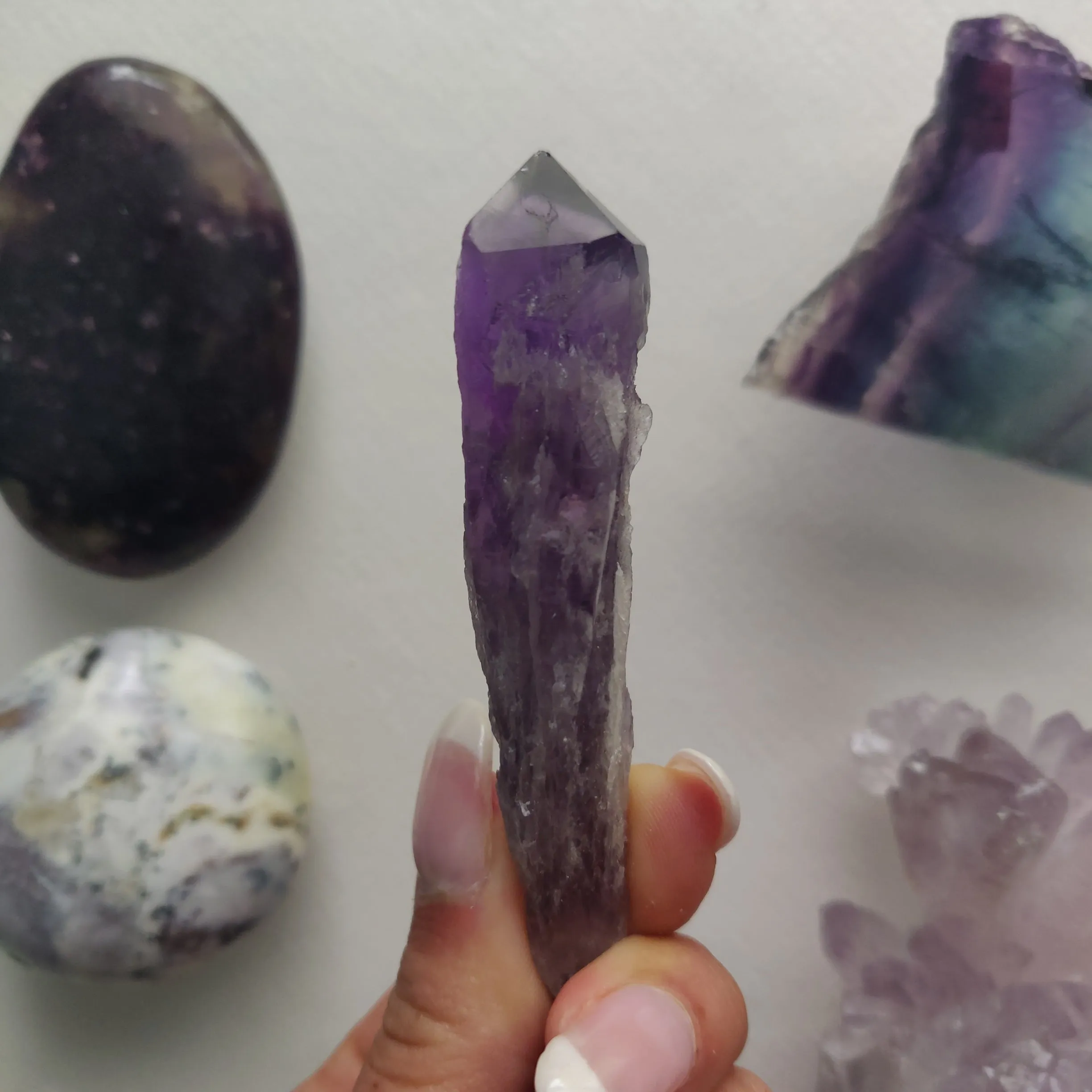 Bahia Amethyst Point, Amethyst Elestial Wand from Brazil (#11)