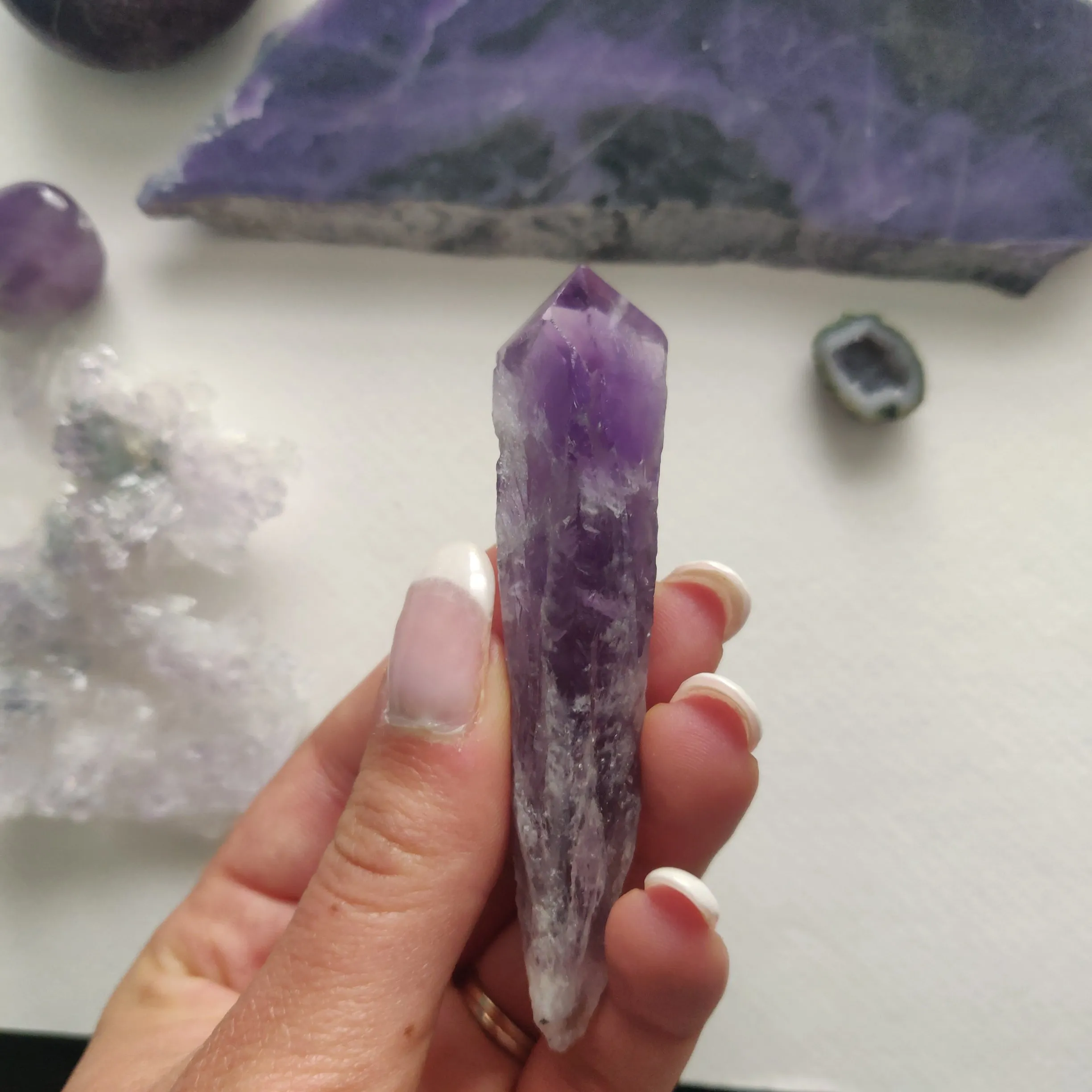 Bahia Amethyst Point, Amethyst Elestial Wand from Brazil (#11)