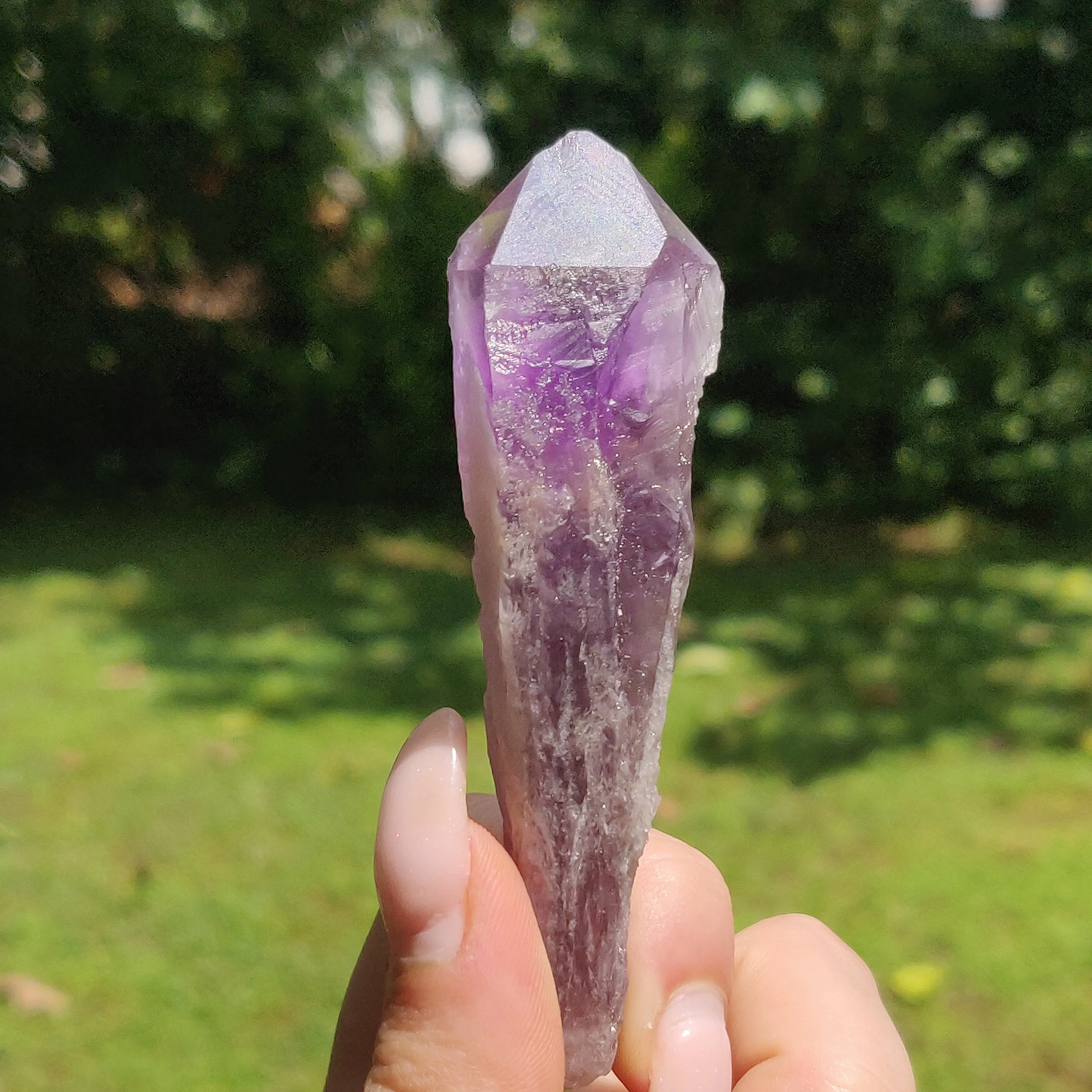 Bahia Amethyst Point, Amethyst Elestial Wand from Brazil (#15)