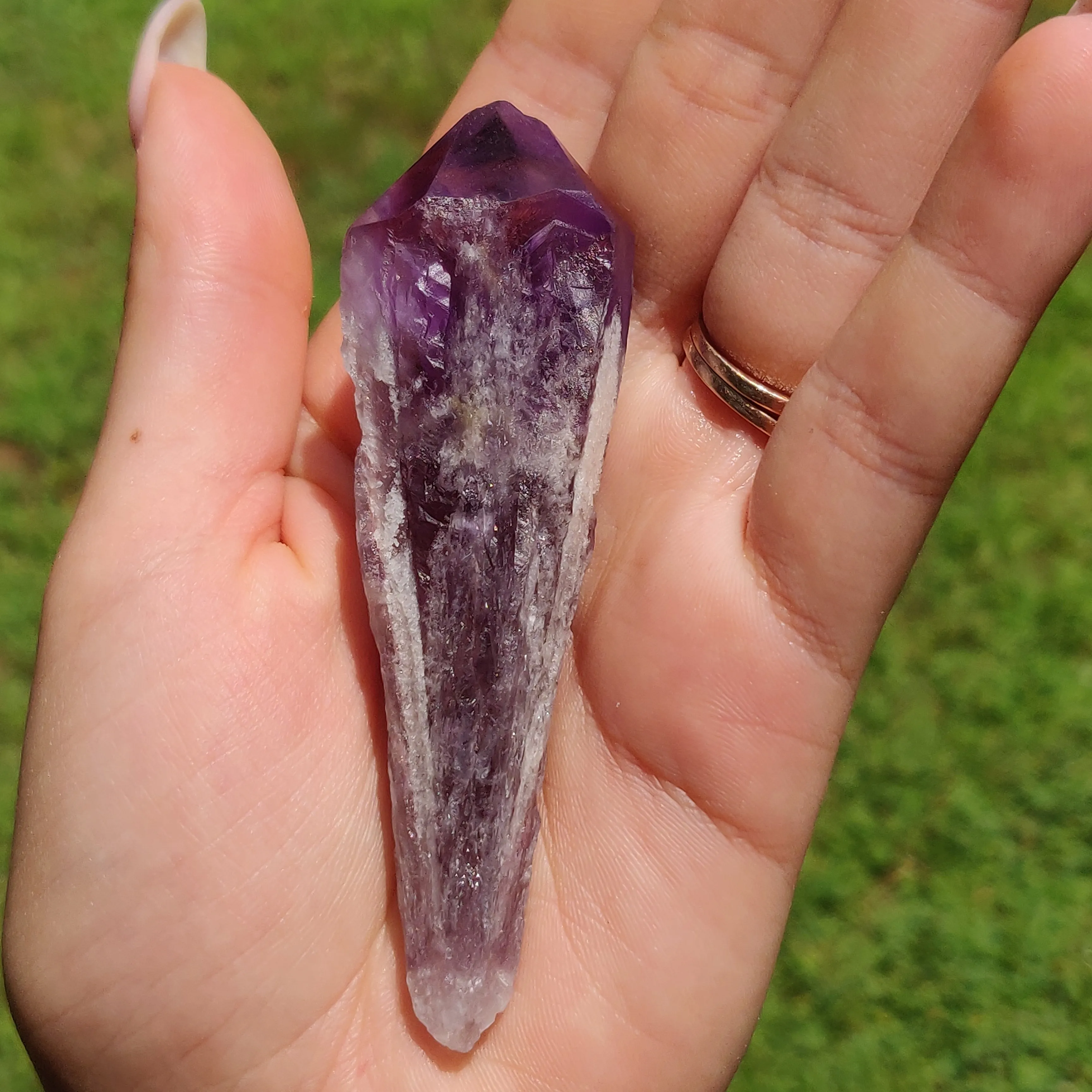 Bahia Amethyst Point, Amethyst Elestial Wand from Brazil (#15)