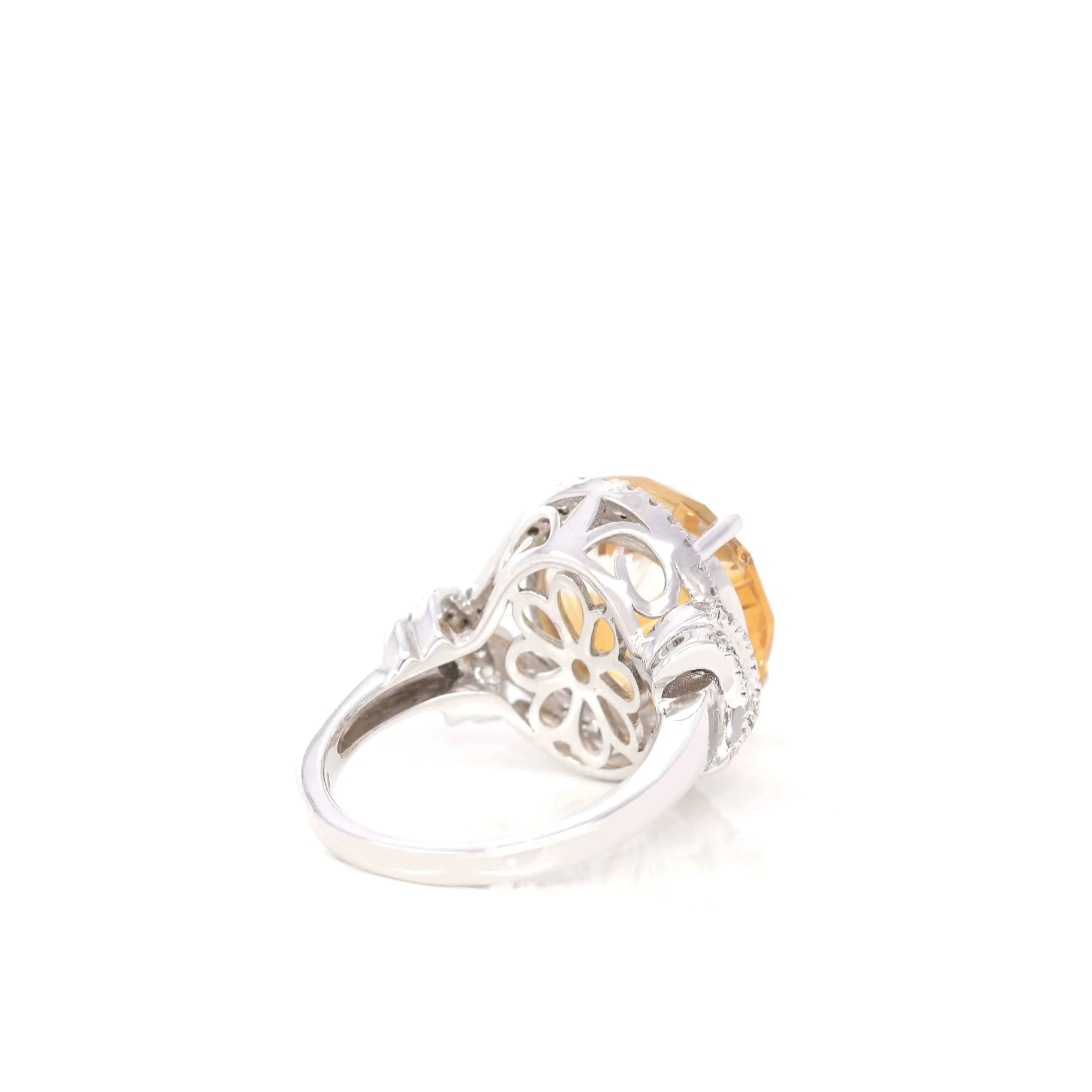 Baikalla™ Sterling Silver Natural Citrine 4 Prong Set Ring