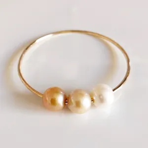 Bangle PAIGE - gold edison pearls (B255)