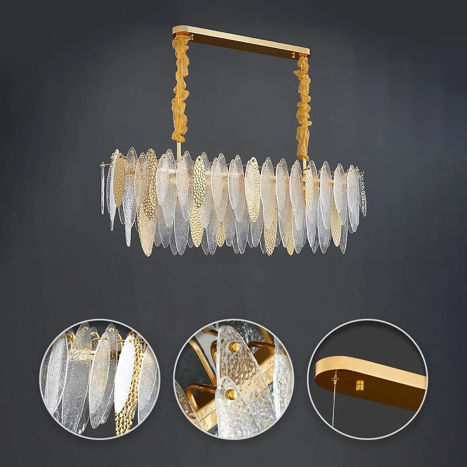 Beach View Amber Chandelier