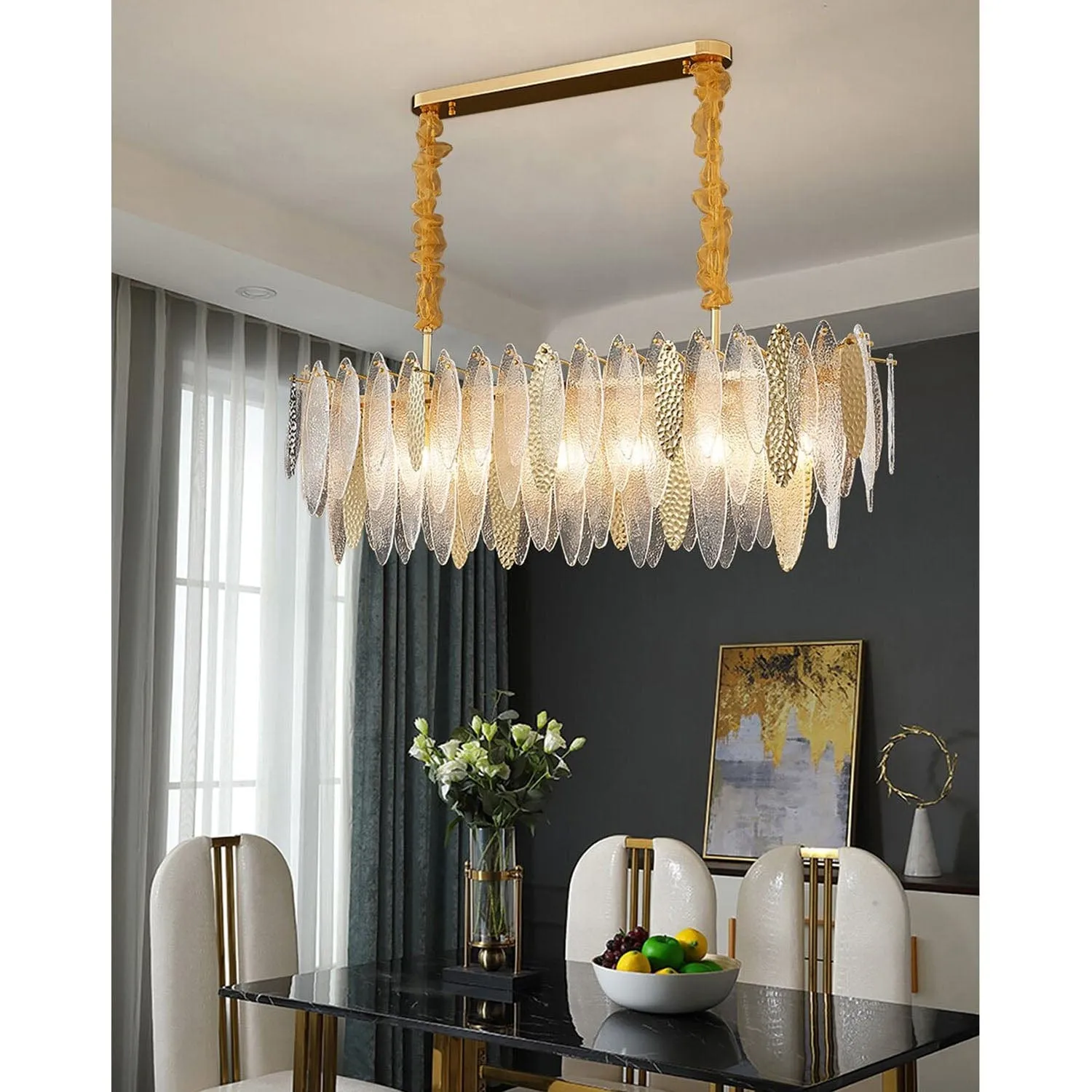 Beach View Amber Chandelier