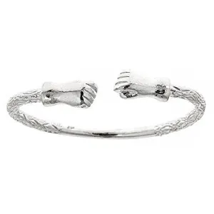 Better Jewelry Fist .925 Sterling Silver West Indian Bangle (Made in USA), 1 piece