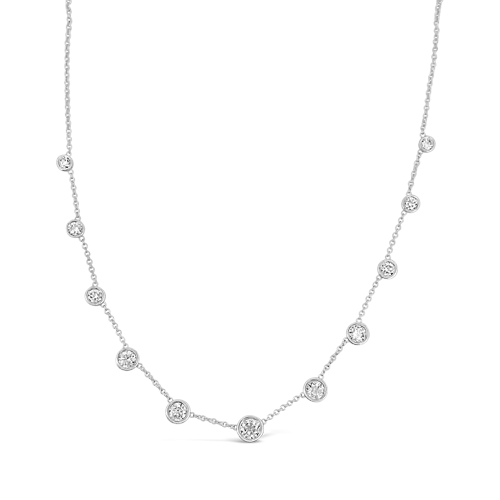 Bezel set Diamond Necklace