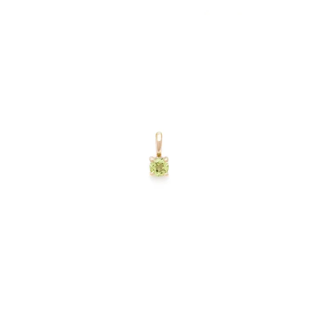 Birthstone Charm | Gold & Peridot