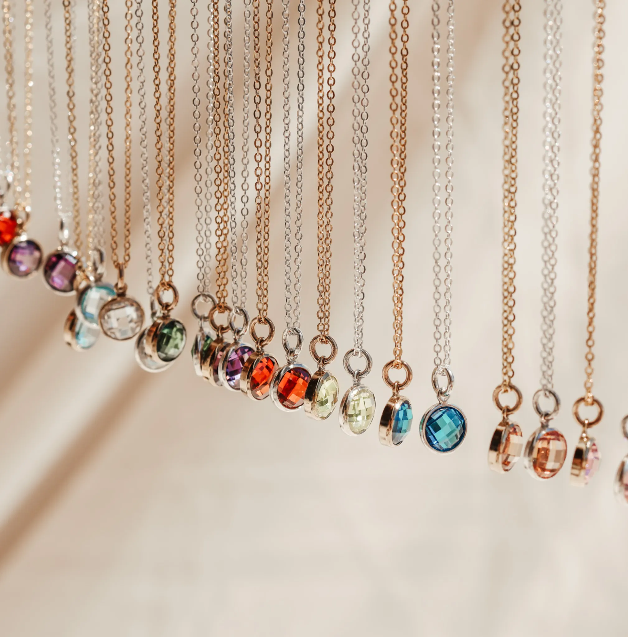 Birthstone Drop Necklace • August